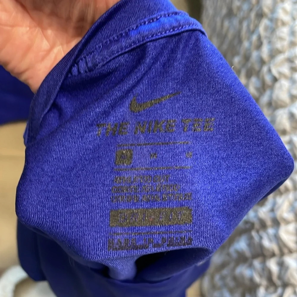 💰Nike Dri-Fit Short Sleeve Tank Royal Blue Size Medium - Picture 4 of 6